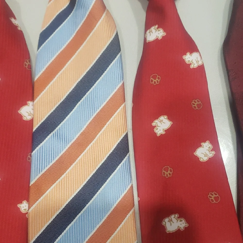 Assorted Kids Ties in Red, Blue, and Purple
